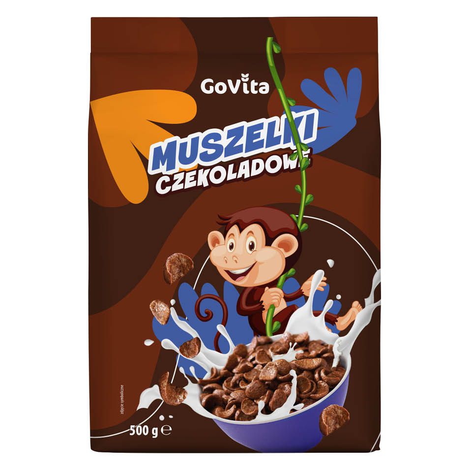 Płatki muszelki czekoladowe Govita 500g widok 1