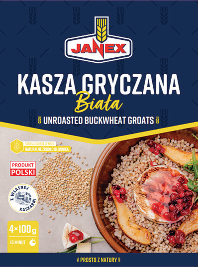 Kasza gryczana biała Janex 4x100g widok główny