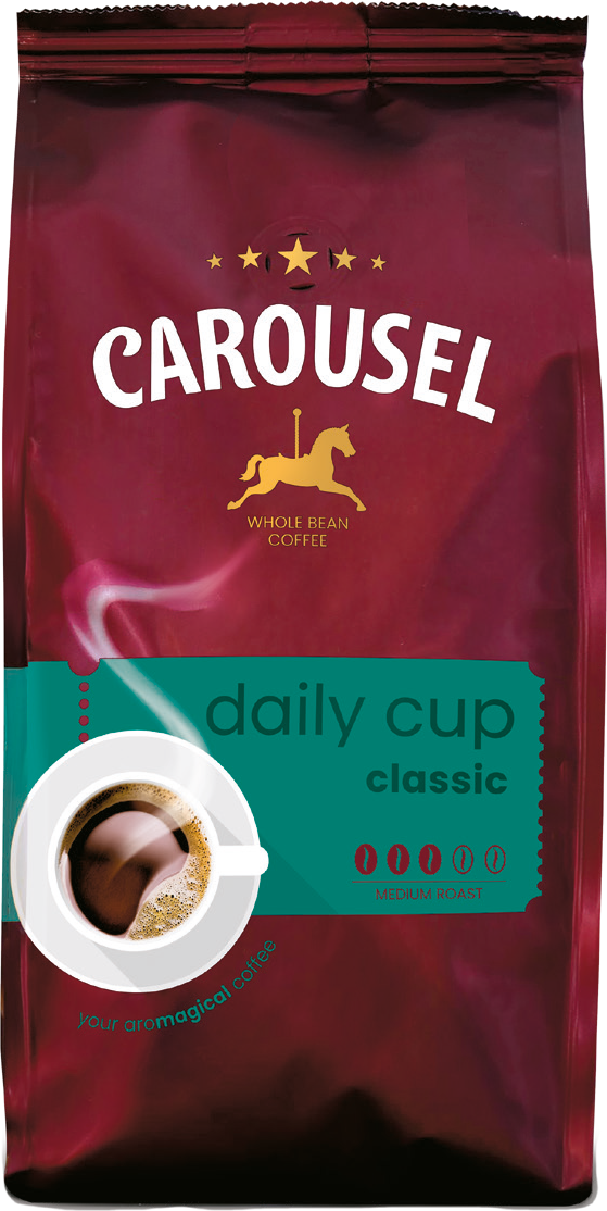 Kawa ziarnista daily cup classic Carousel 1kg widok główny 