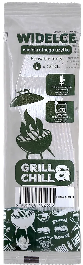 Widelce transp. wielokrot użytku Grill&Chill 12szt widok 1