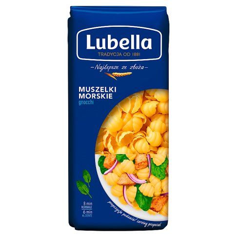 Makaron muszelki morskie Lubella 400g widok główny