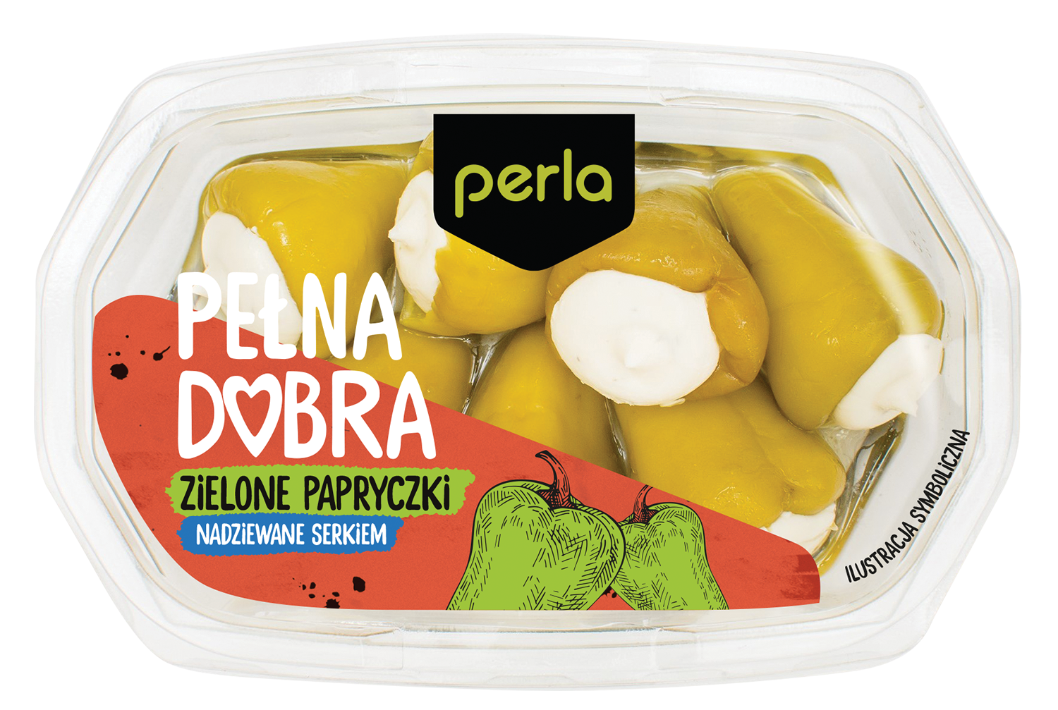 Papryczki nadziewane serkiem Perla 180/150g mix widok główny
