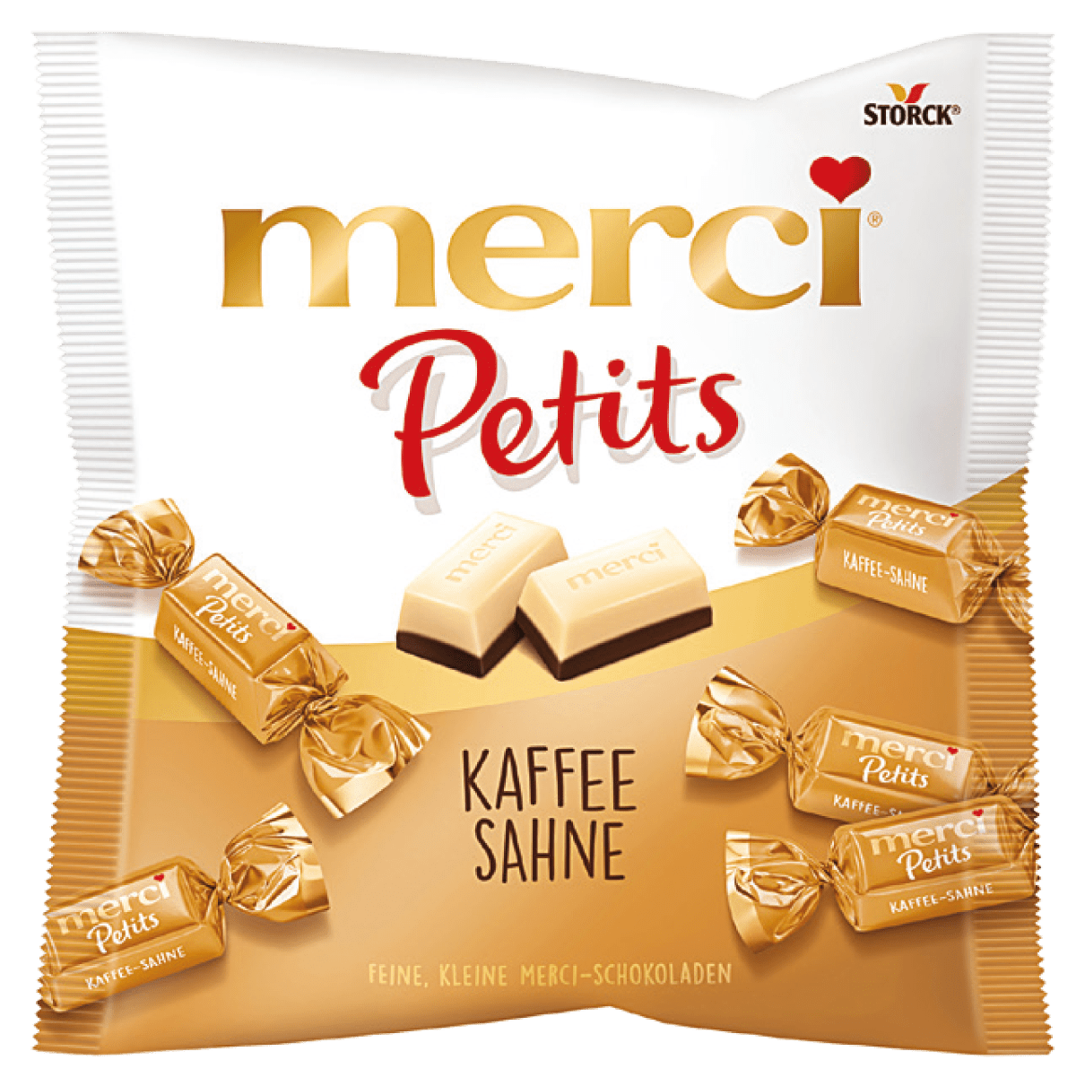 Cukierki kaffee sahne Merci Petits 125g widok główny 