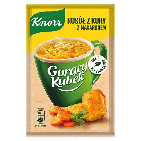 Zupa Gorący Kubek rosół z kury z makar. Knorr 12g widok 1