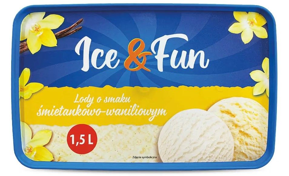 Lody śmietankowo waniliowe Ice&Fun 1,5l widok 1
