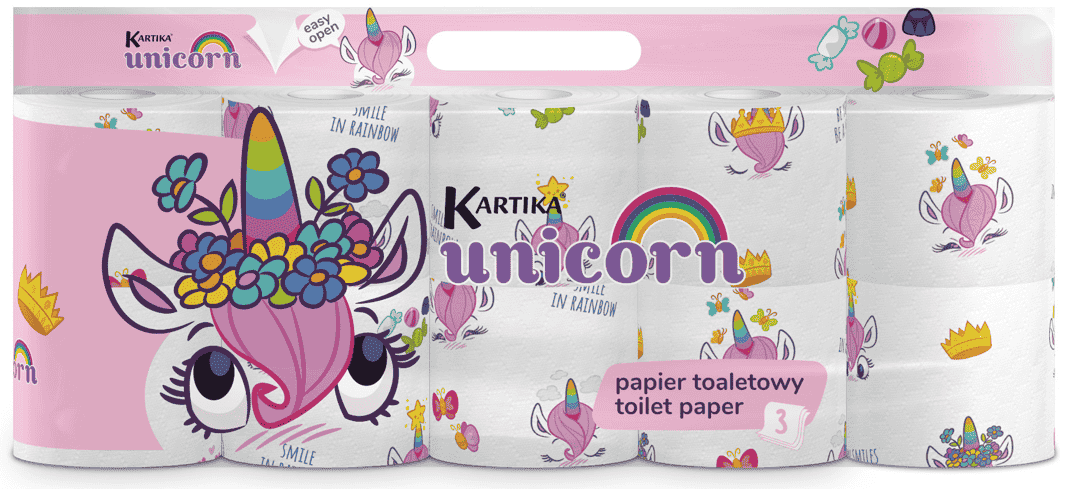 Papier toalet z nadruk Kartika A10x200l 3w 24m mix widok 1