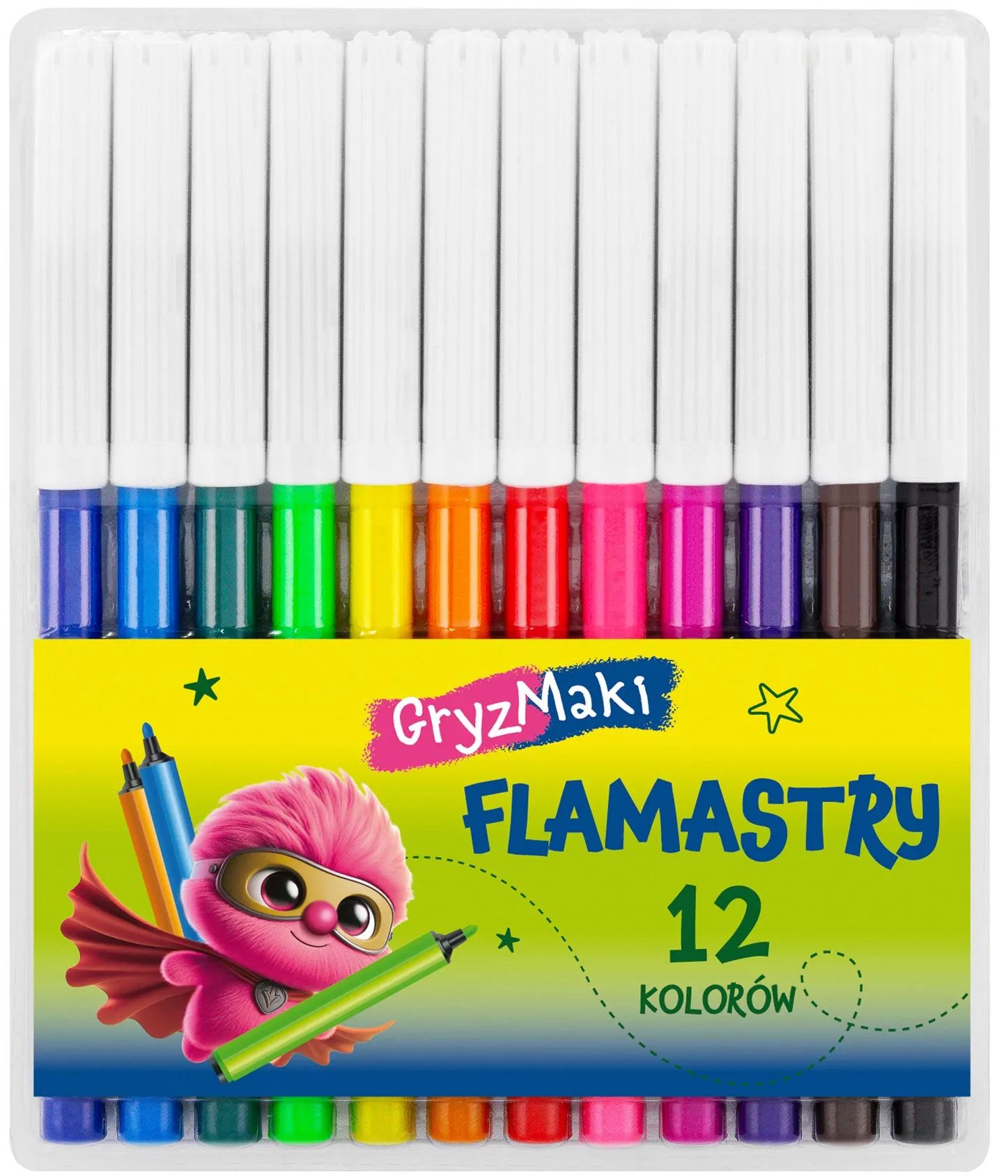 Zdjęcie produktu - Flamastry Gryzmaki 12kol SZ26