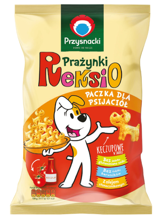 Prażynki ketchup/solone Reksio Intersnack 150g mix widok główny