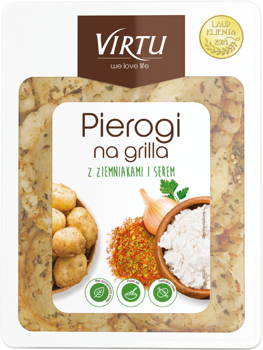 Pierogi na grilla z ziemniakami i serem Virtu 500g widok główny 