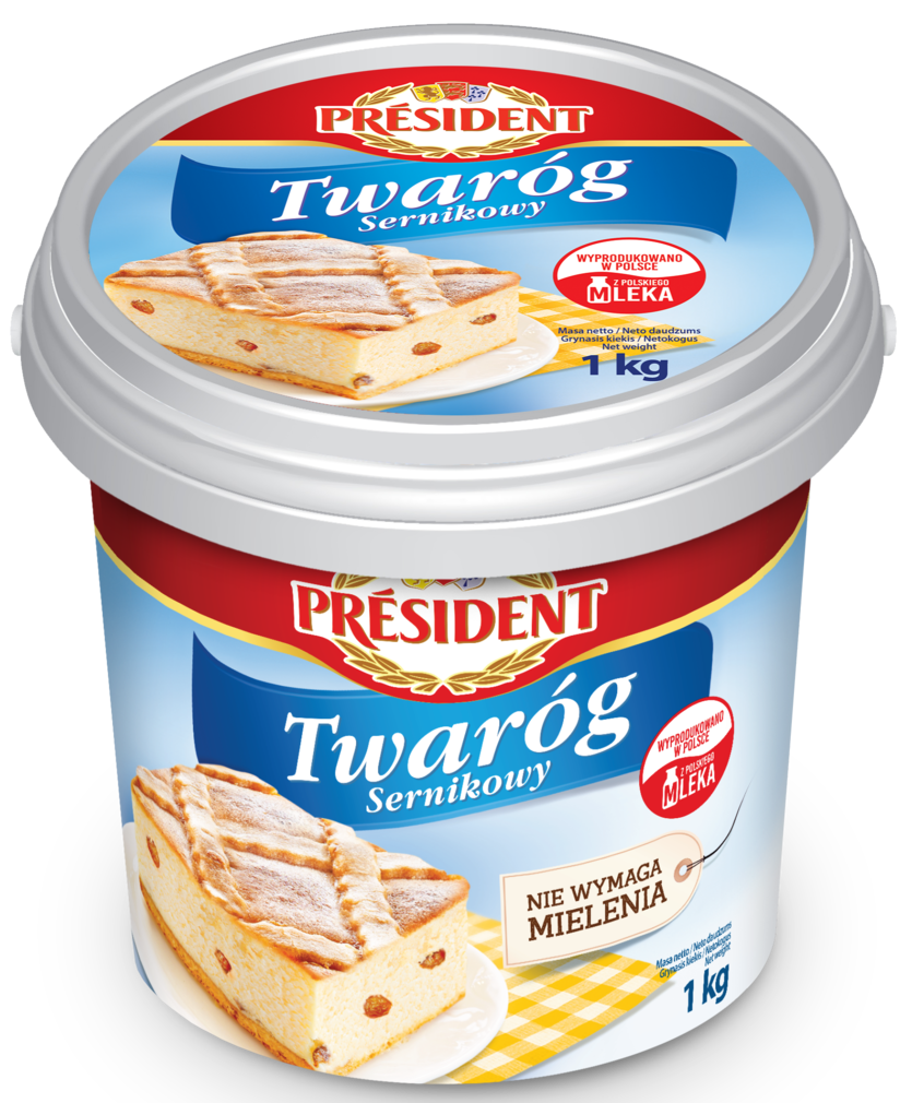 Twaróg sernikowy President 1kg widok główny 