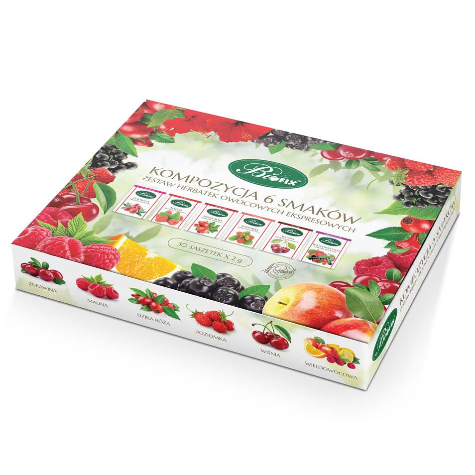 Kompozycja herbatek owocowych Bifix 30x2g widok 2