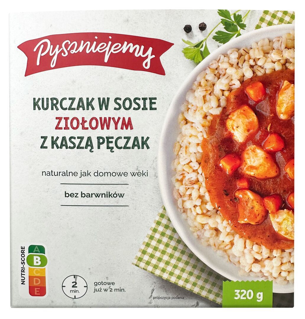Danie kurczak w sos zioł. z kaszą Pyszniejemy 320g widok 1