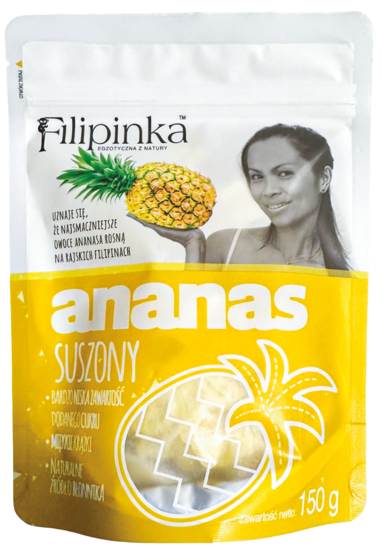 Ananas suszony 150g szt widok główny 