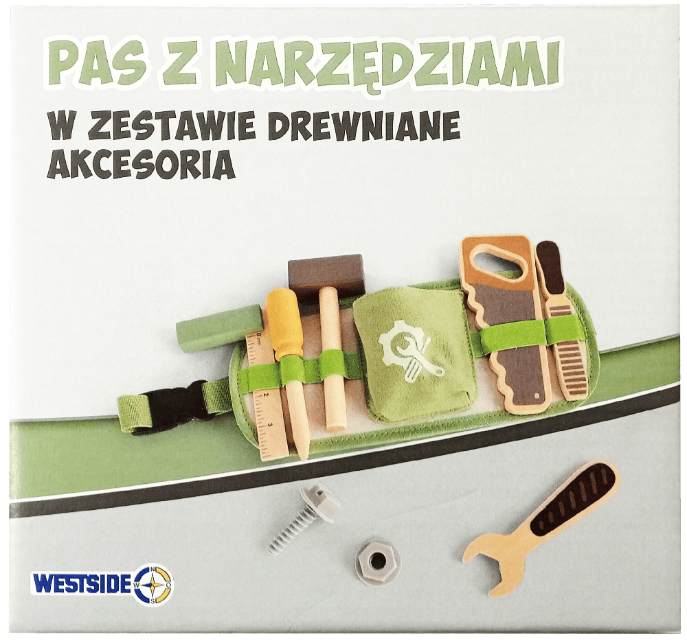 Zabawka pas fryzjerski/narzędzia drewn. akce. widok główny 