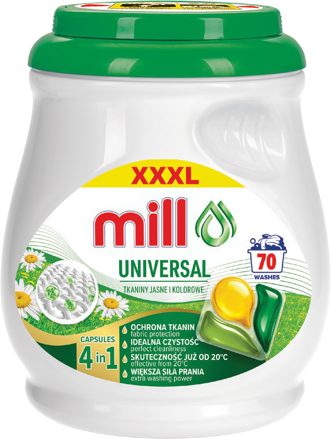 Kapsułki do prania duo caps Mill 70szt widok główny