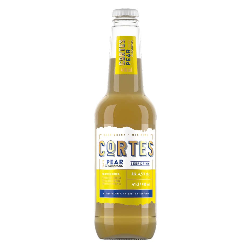 Piwo Cortes gruszka cynamon 410ml 4,5% but. bzzw. widok 1