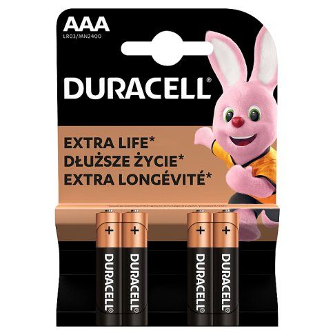 Baterie alkaliczne AAA Duracell 4szt widok 1