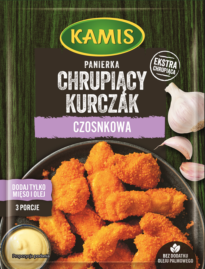Panierka chrupiący kurczak czosnkowa Kamis 70g widok główny 