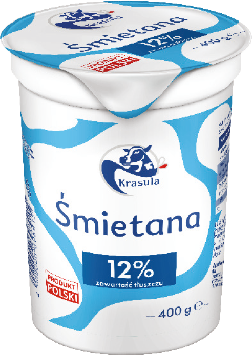 Śmietana 12% Krasula 400g widok główny