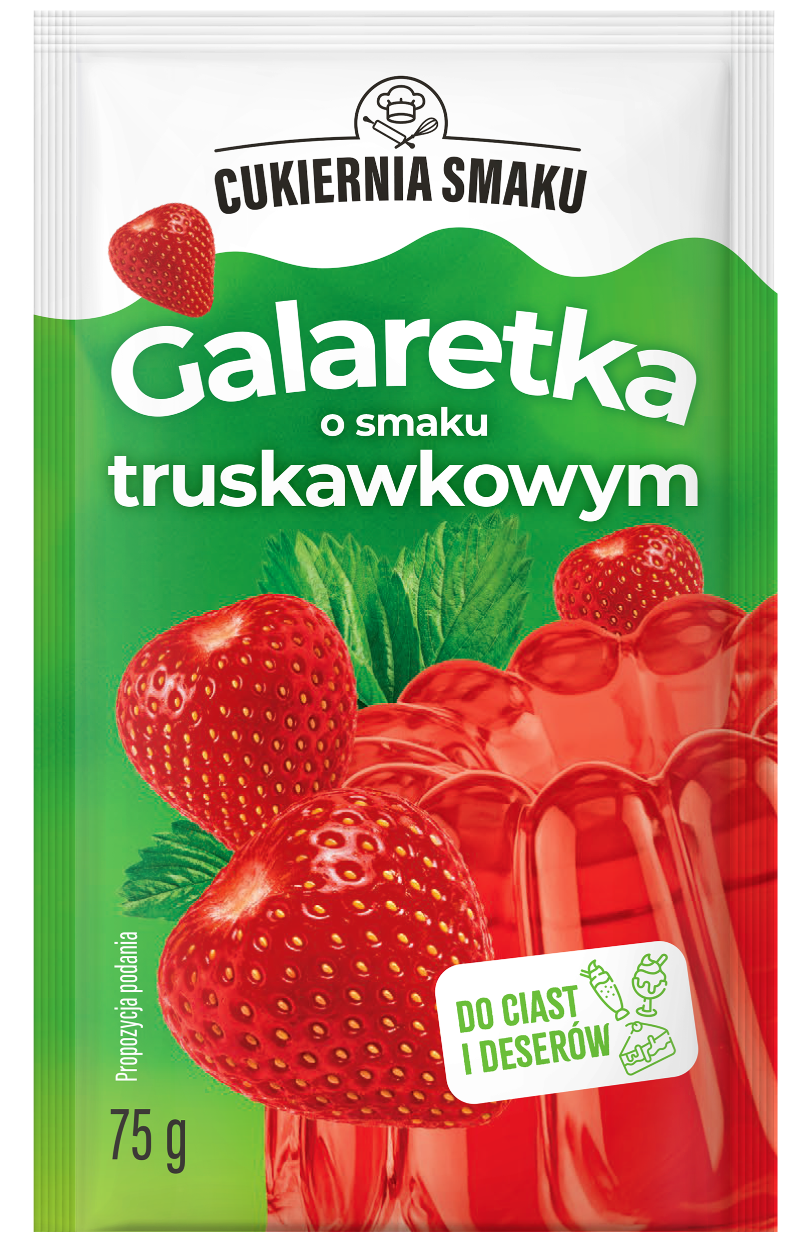 Galaretka o sm truskawkowym Cukiernia Smaku 75g widok 1