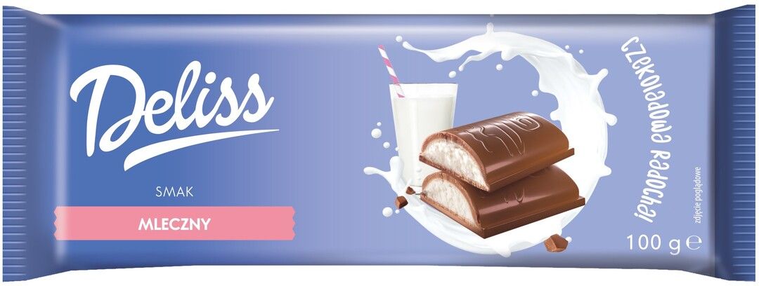 Czekolada mleczna z nadz. mlecznym Deliss 100g widok główny 