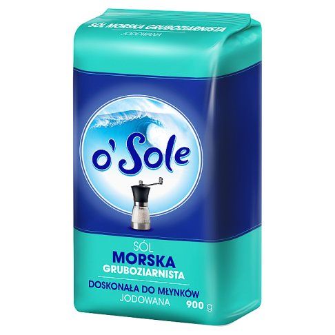 Sól morska gruboziarnista O'Sole 900g widok 2