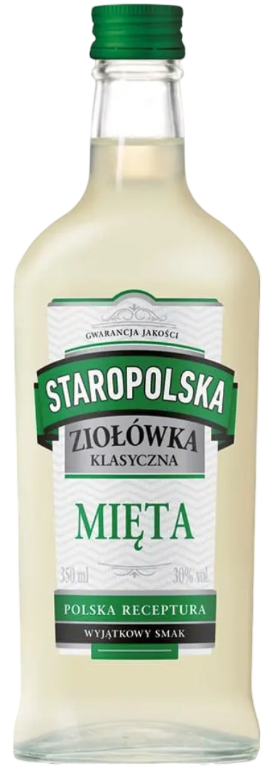 Likier Staropolska ziołówka z miętą 350ml 30% widok główny 