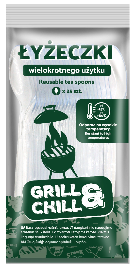 Łyżeczki transp wielokrot użytku Grill&Chill 25szt widok 1