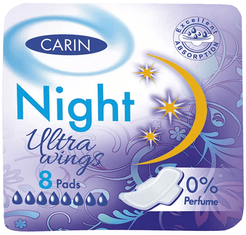 Podpaski ultra wings night Carin 8szt widok główny 