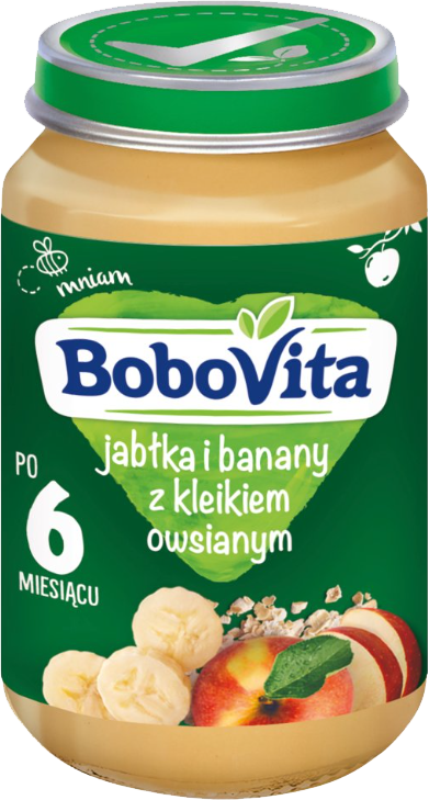 Deser jabłko banan kleik owsiany Bobovita 190g widok główny 