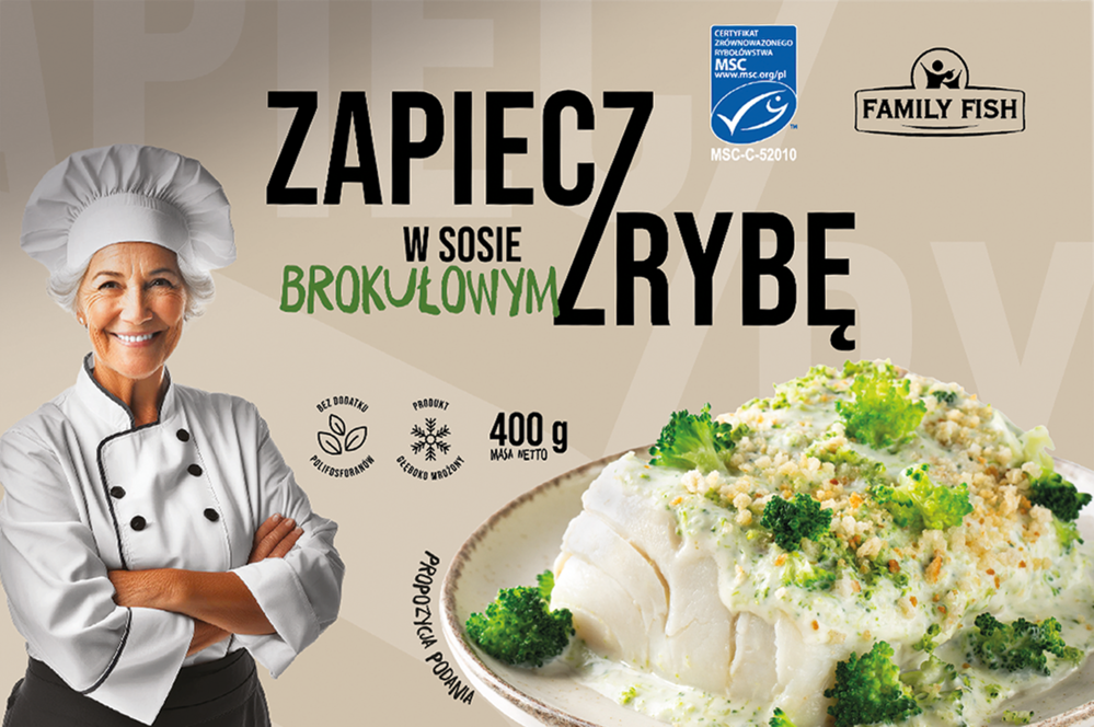 Zapieczrybę w sos grzyb/brok Family Fish 400g mix widok 1