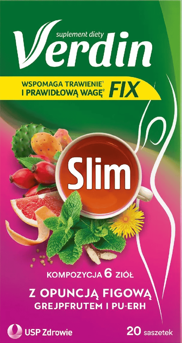 Herbatka ziołowa slim Verdin Fix 20x2g widok główny
