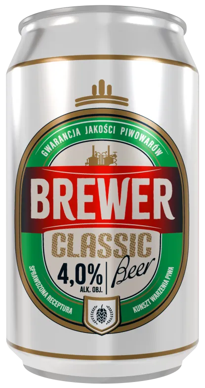 Piwo Brewer lekkie 330ml 4% puszka widok 1