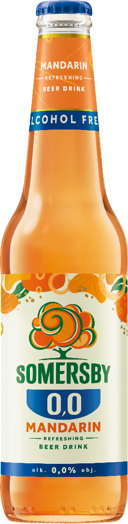 Napój piwny Somersby mandarine 400ml 0% but. bzzw. widok główny