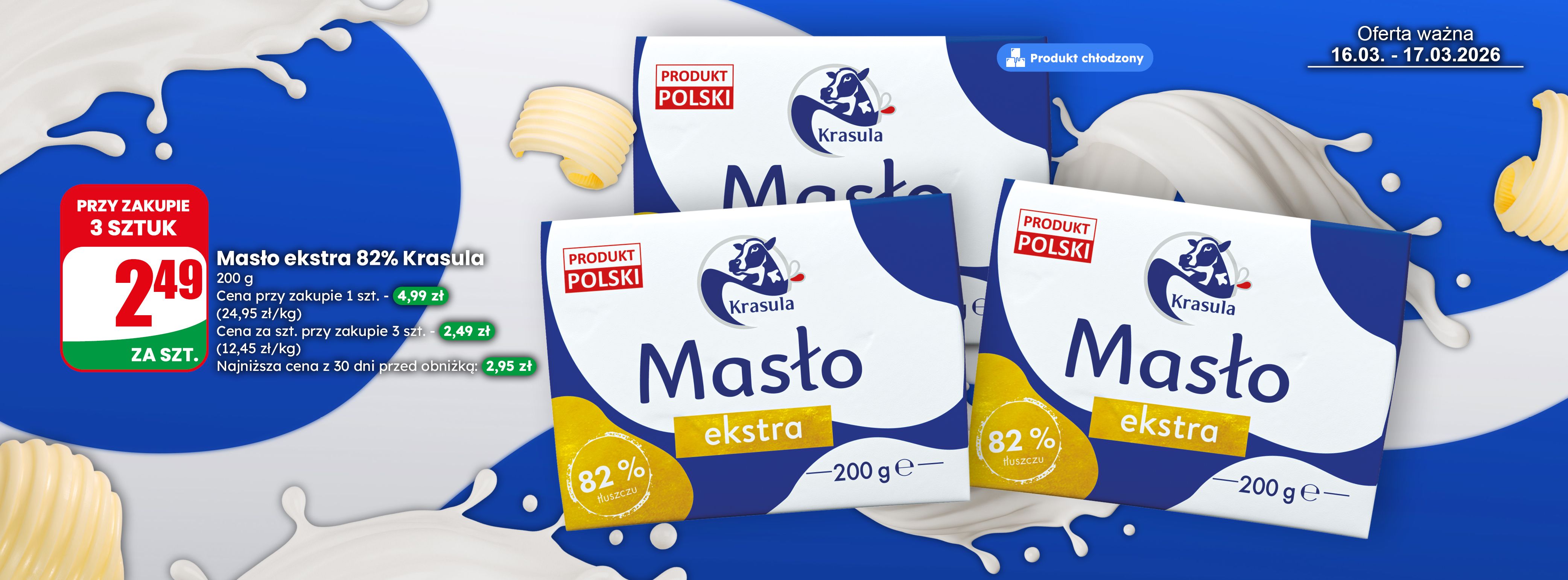 MASŁO EKSTRA 82% KRASULA W DINO TANIEJ!