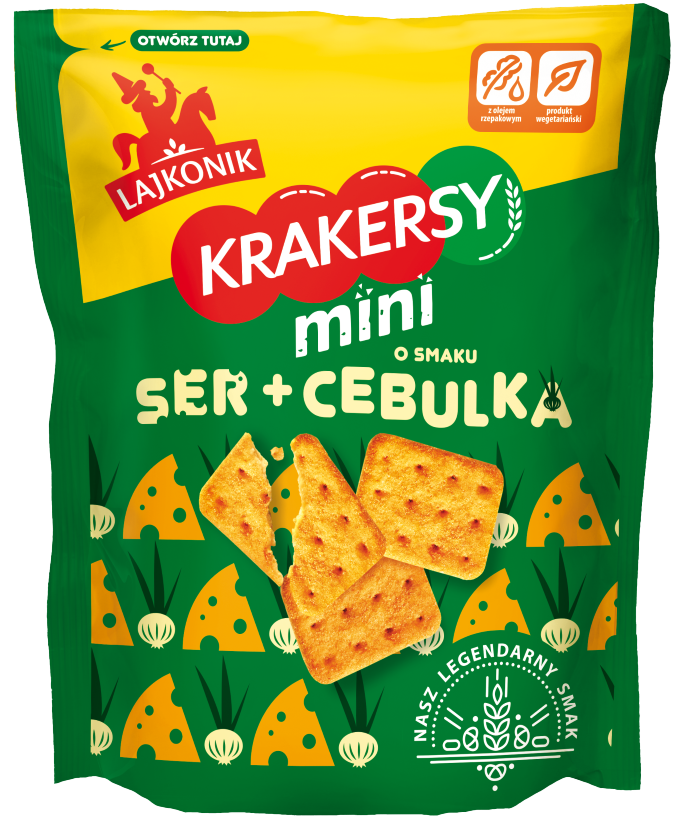 Krakersy mini ser cebulka Lajkonik 100g widok 1