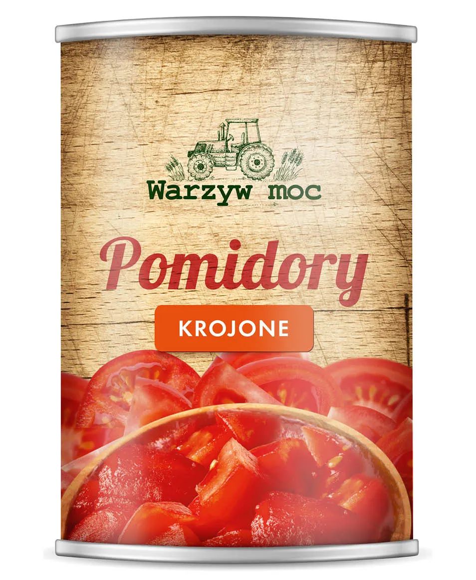 Pomidory krojone bez skórki Warzyw Moc 400/240g widok 1