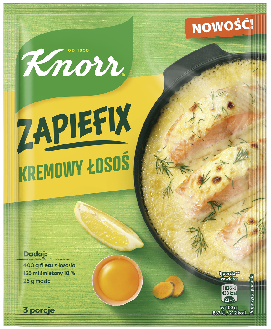 Zapiefix kremowy łosoś Knorr 35g widok 1