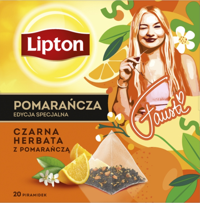 Herbata czarna z pomarańczą Lipton 20x1,7g widok 1
