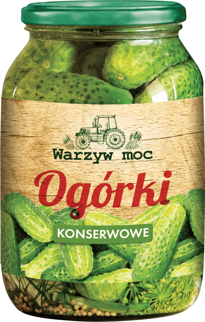 Ogórki konserwowe Warzyw Moc 870/450g widok główny