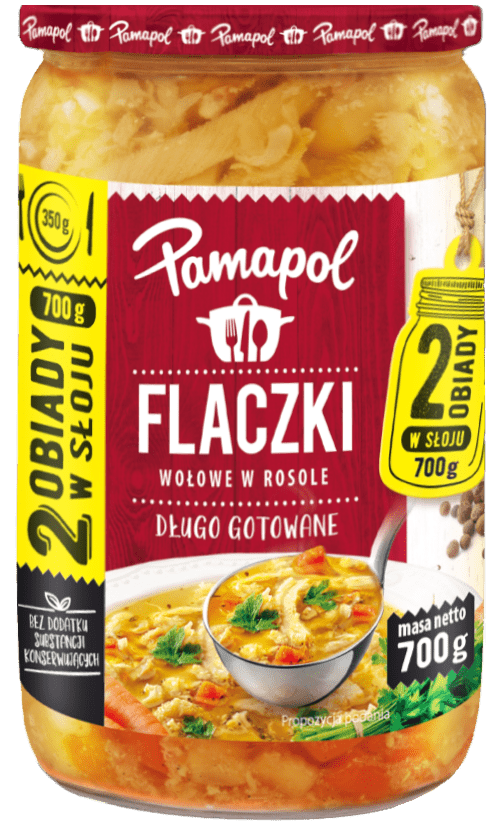 Flaki wołowe w rosole Pamapol 700g widok 1