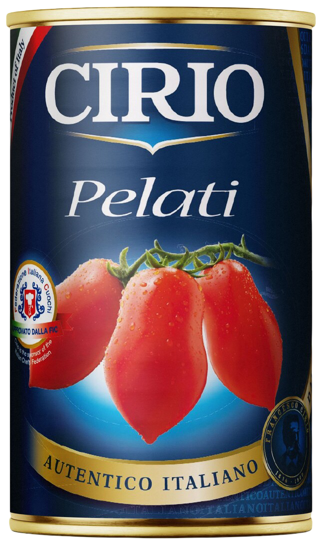 Pomidory całe bez skórki Cirio 400/250g widok 1