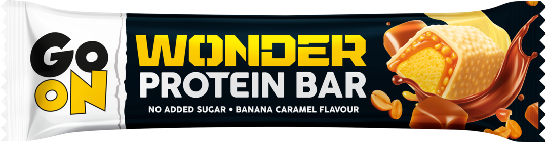 Baton proteinowy wonder banana caramel Go On 45g widok 1