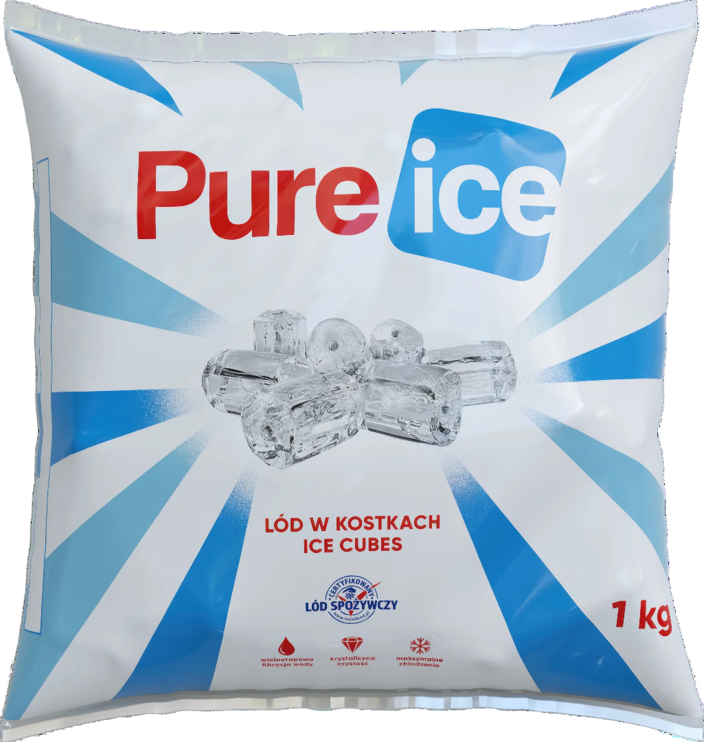 Lód w kostkach Pure Ice 1kg widok 1