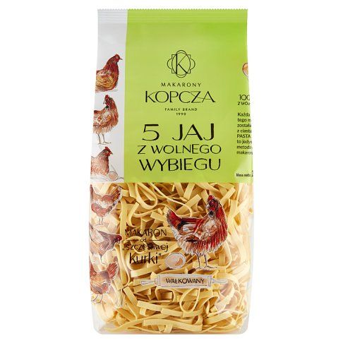Makaron 5 jaj wolny wybieg kluseczki Kopcza 250g widok 1
