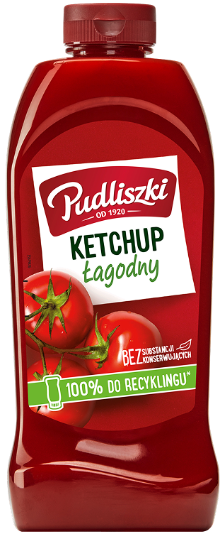 Ketchup łagodny Pudliszki 990g widok główny