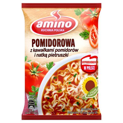 Zupa nudle pomidorowa Amino 61g widok 1