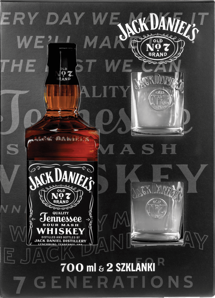 Whiskey Jack Daniel's 0,7l 40% + szklanki