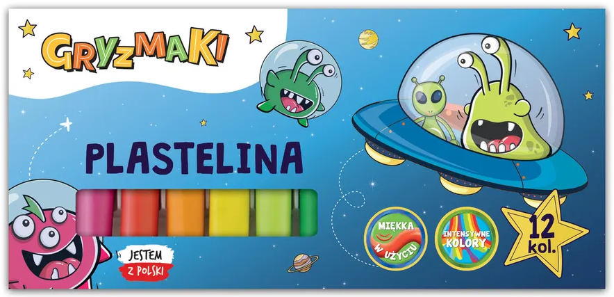 Plastelina Standard Gryzmaki 12kol Sz25 widok 1