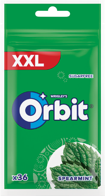 Guma Orbit XXL spearmint 36szt drażetki widok główny